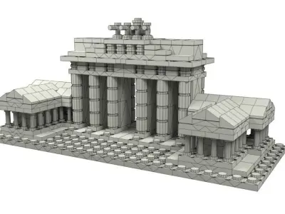 Lego Architecture Brandenburger tor Low-poly 3D model