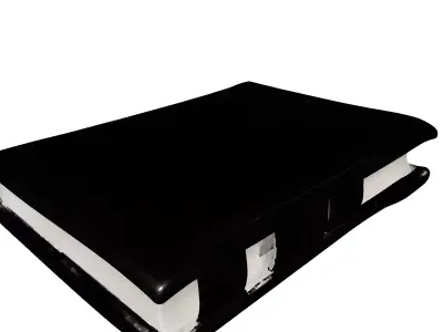 Luxury Crocodile Skin Bound Book Low-poly 3D model