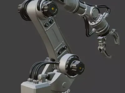 Industrial Robotic Arm 3D Model 3D model