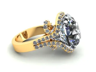 Pear Wedding Ring 366 3D print model