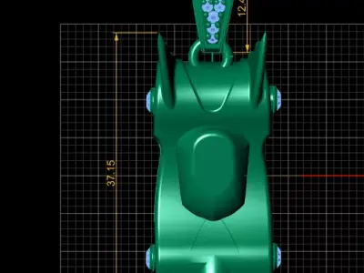 Batman Car Pendant 3D Printable Model 3D print model