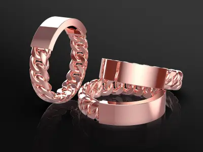 5mm CUBAN LINK RING SIZE 6 USA  3D print model