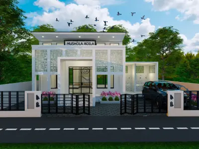 Mosque or Mushola or PrayerRoom or SmallMosque 3D Architecture 3D model