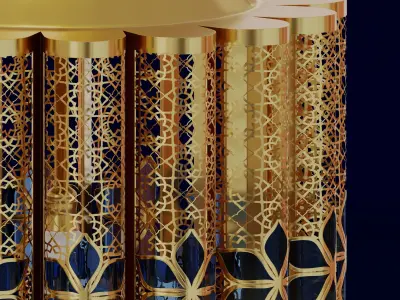 Egyptian patterned lamp 3D model