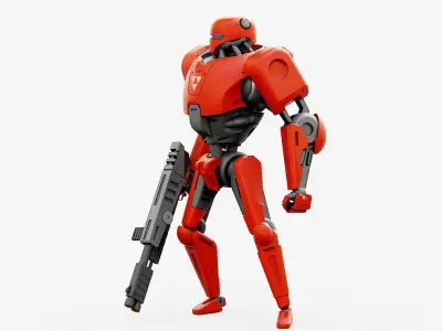 BATTLE DROID ARES Rigged for Unreal Engine - Unity - MIXAMO  3D model