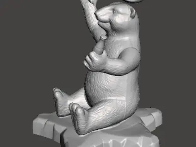 COCA COLA COKE POLAR BEAR WITH STAR PROMOTIONAL FIGURE NEW YEAR 3D print model