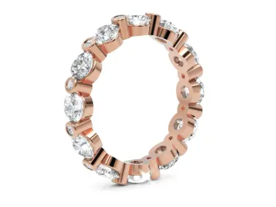 Luxury Full Eternity Diamond Ring Statement Wedding Ring 3D print model