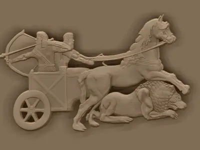 Epic of Gilgamesh hunt lion 3D print model