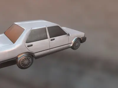 Tofas Sahin Car Araba Arac Dogan SLX  Turkish  Older Car Fiat Low-poly 3D model