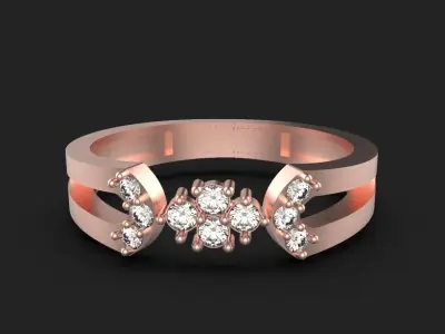 Beautiful ring Ready for 3d printing 3dm stl 3D print model 3D print model