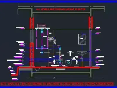 Plumbing drawing 3D print model