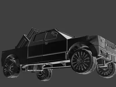 Raptor f150 hard surfece  3D Model no insides Low-poly 3D model