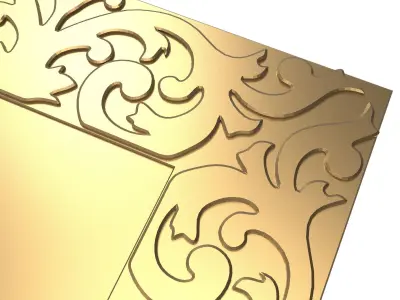 carved frame 3D model 69