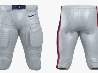 American Football Player Bottoms Uniform 3D model