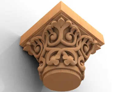 Column capital classic decorative ornament cnc 3d printing 03 3D print model