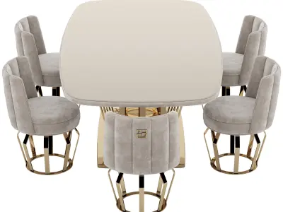 Fertini Casa Luxury Signature Dining Set 3D model