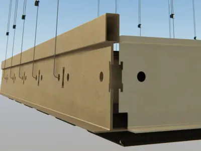 BIM-GC T15 Linear Carrier Suspended Ceiling From Architect 3D model