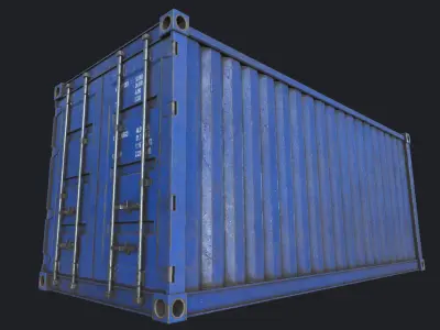 Cargo Container PBR Low-poly 3D model