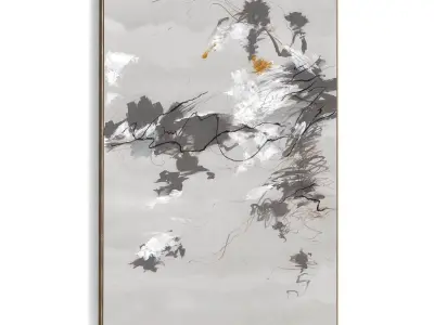 Plaster Two Photo Frame 402 Low-poly 3D model
