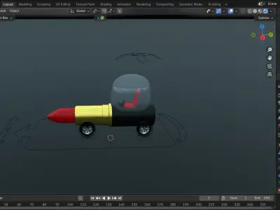 lipstick 3d model car  Low-poly 3D model