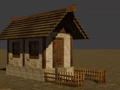 Medieval House 16 Free low-poly 3D model