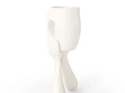 Abstract Figure Statue Pot 3 3D model