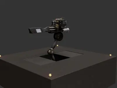 Sci Fi Sentry Gun Free low-poly 3D model
