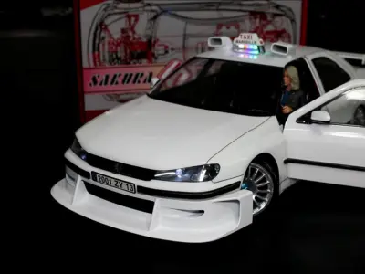 Peugeot406 TAXI exterior kit  3D model