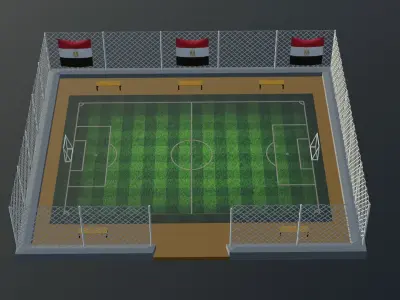 Soccer Stadium - Egypt Low-poly 3D model