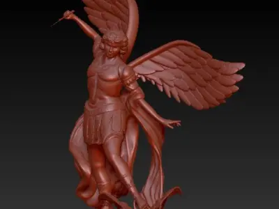 Saint Michael Statue 3D model