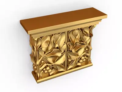 Decorative Bracket carved classic cnc 3d printing 06 3D print model