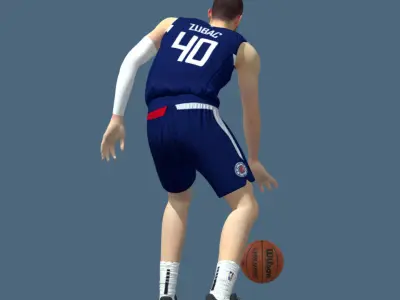 3D Rigged Ivica Zubac Clippers NBA 3D model