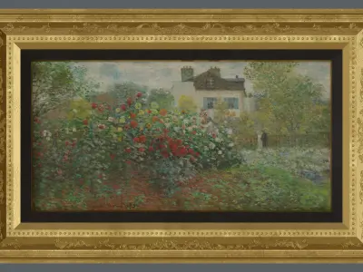 Antique Baroque Painting Frame Low-poly 3D model