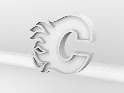 NHL Calgary Flames Team Logo 3D model