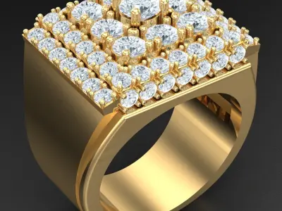 Luxury Men Rings Designs 4MR079 3D print model