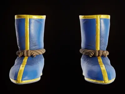 Goku Shoes Free low-poly 3D model