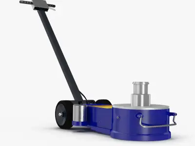 Floor Jack Blue Low-poly 3D model