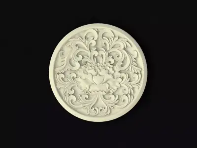 rosette ornate carving 3D model