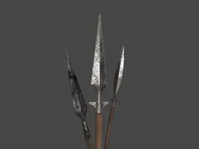 Medieval Spears Free low-poly 3D model