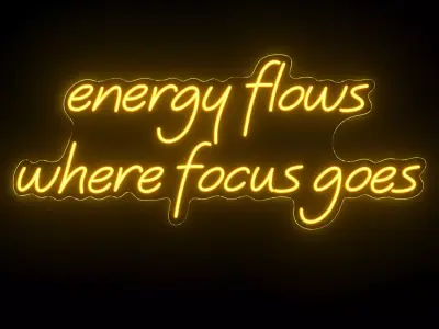 Energy flows Neon Sign 3D model
