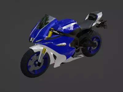 Yamaha Yzf R7 R6 - SuperSport Racing Motorcycle Low-poly 3D model