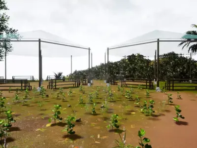 Gazebo for Plants Saung Tanaman Segi Delapan Free low-poly 3D model