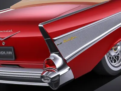 Chevrolet Bel Air Convertible 1957 VRAY 3D model