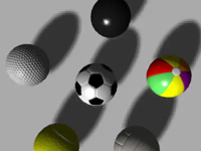 Balls sports Low-poly 3D model