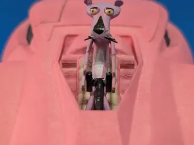 Pantera Rosa coche para impresion STL Pink Panther Car Model 3D print model