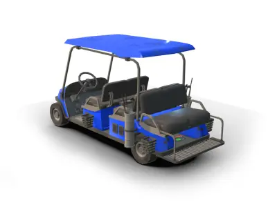 Golf Cart Low-poly 3D model