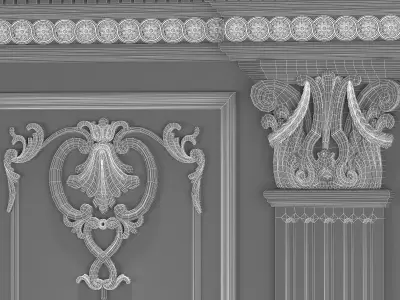 classical wall decoration 3D model