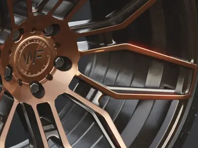 Rim WheelForce CF2-FF and Tire Michelin Pilot Sport 4 Low-poly 3D model