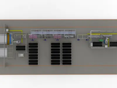  Large manipulator working line  3D model