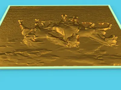 Horse Wall Relief 3D model